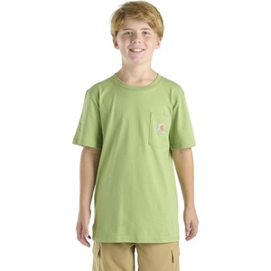 Carhartt Kids’ Short Sleeve Pocket T-Shirt Tee Shirt(Bright Light Green)
