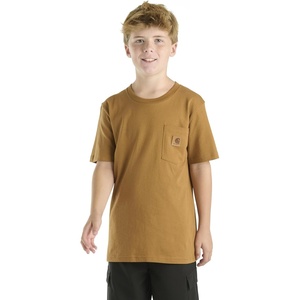 Carhartt Kids’ Short Sleeve Pocket T-Shirt Tee Shirt(Carhartt Brown (Tonal))