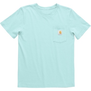 Carhartt Kids’ Short Sleeve Pocket T-Shirt Tee Shirt(Gulf Blue)