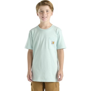 Carhartt Kids’ Short Sleeve Pocket T-Shirt Tee Shirt(Light Blue)
