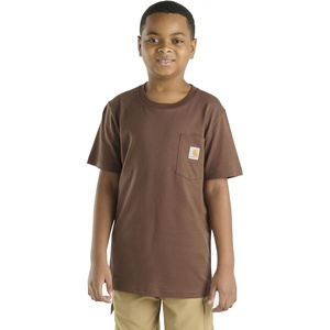 Carhartt Kids’ Short Sleeve Pocket T-Shirt Tee Shirt(Med Brown)