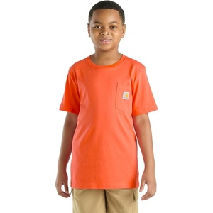 Carhartt Kids’ Short Sleeve Pocket T-Shirt Tee Shirt(Med Orange)