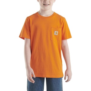 Carhartt Kids’ Short Sleeve Pocket T-Shirt Tee Shirt(Puffins Bill Orange)