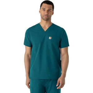 Carhartt Scrubs C16113 Force® Modern Fit V-Neck Top(Caribbean Blue)