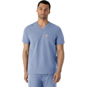 Carhartt Scrubs C16113 Force® Modern Fit V-Neck Top(Ceil Blue)