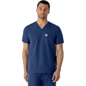 Carhartt Scrubs C16113 Force® Modern Fit V-Neck Top(Navy)