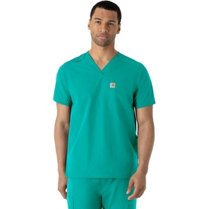 Carhartt Scrubs C16113 Force® Modern Fit V-Neck Top(Teal Blue)