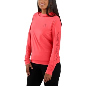 Carhartt Women’s 106236 Women’s Force® Sun Defender Lightweight Long-Sl(Coral Glow)
