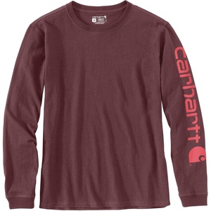Carhartt Women’s Dearborn Loose LS Logo T-Shirt(Barnwood)