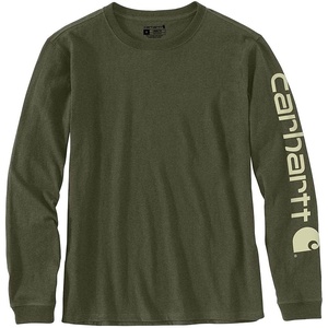 Carhartt Women’s Dearborn Loose LS Logo T-Shirt(Basil Heather)