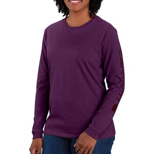 Carhartt Women’s Dearborn Loose LS Logo T-Shirt(Eggplant)