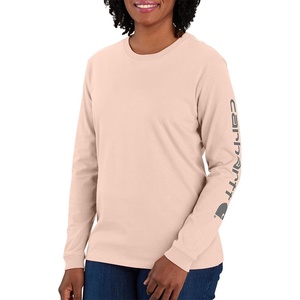 Carhartt Women’s Dearborn Loose LS Logo T-Shirt(Georgia Peach)