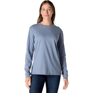 Carhartt Women’s Dearborn Loose LS Logo T-Shirt(Light Faded Navy Heather)