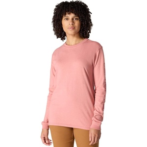Carhartt Women’s Dearborn Loose LS Logo T-Shirt(Rose Tint Heather)