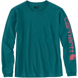 Carhartt Women’s Dearborn Loose LS Logo T-Shirt(Shaded Spruce)