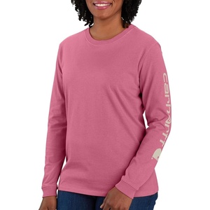 Carhartt Women’s Dearborn Loose LS Logo T-Shirt(Woodrose)