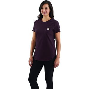 Carhartt Women’s Force Relaxed Fit Midweight Pocket T-Shirt 105415(Blackberry)
