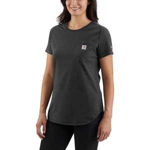 Carhartt Women’s Force Relaxed Fit Midweight Pocket T-Shirt 105415(Carbon Heather)