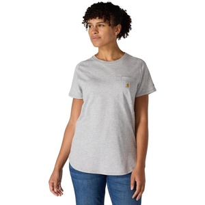Carhartt Women’s Force Relaxed Fit Midweight Pocket T-Shirt 105415(Heather Grey)