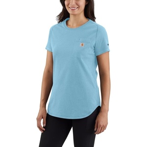 Carhartt Women’s Force Relaxed Fit Midweight Pocket T-Shirt 105415(Powder Blue)