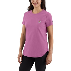 Carhartt Women’s Force Relaxed Fit Midweight Pocket T-Shirt 105415(Thistle)