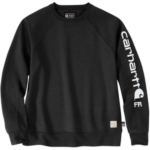 Carhartt Women’s Fr Force Marquette Crewneck Logo Sweatshirt(Black)