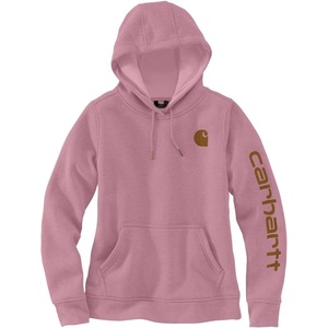 Carhartt Women’s Iconic Clarksburg Logo Sweatshirt(Foxglove Heather)