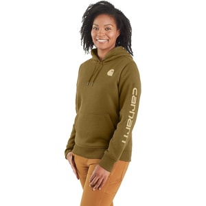 Carhartt Women’s Iconic Clarksburg Logo Sweatshirt(Golden Grass Heather)