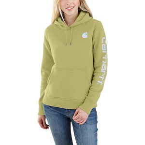 Carhartt Women’s Iconic Clarksburg Logo Sweatshirt(Green Olive Heather)