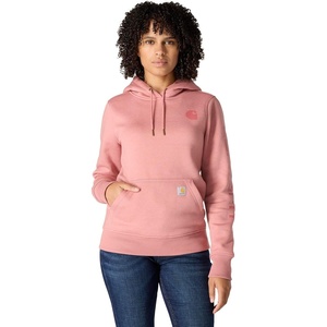Carhartt Women’s Iconic Clarksburg Logo Sweatshirt(Rose Tint Heather)