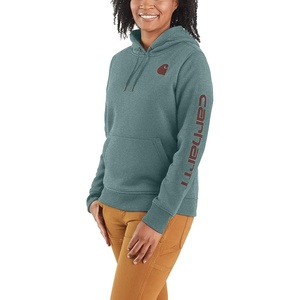Carhartt Women’s Iconic Clarksburg Logo Sweatshirt(Sea Pine Heather)