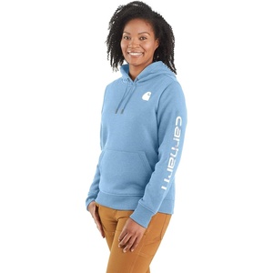 Carhartt Women’s Iconic Clarksburg Logo Sweatshirt(Summer Sky Blue Heather)