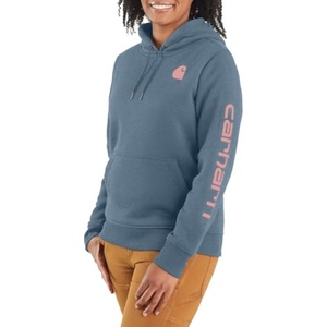Carhartt Women’s Iconic Clarksburg Logo Sweatshirt(Thundercloud Heather)