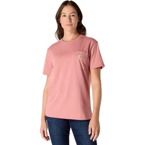 Carhartt Women’s Iconic WK87 Pocket T-Shirt(Rose Tint Heather)