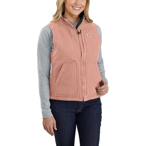 Carhartt Women’s Washed Duck Mock Neck Vest(Cameo Brown)