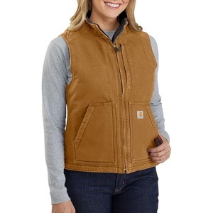 Carhartt Women’s Washed Duck Mock Neck Vest(Carhartt Brown)