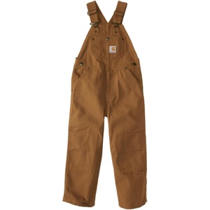 Carhartt boys Bib Overalls (Lined and Unlined)(Carhartt Brown Canvas)