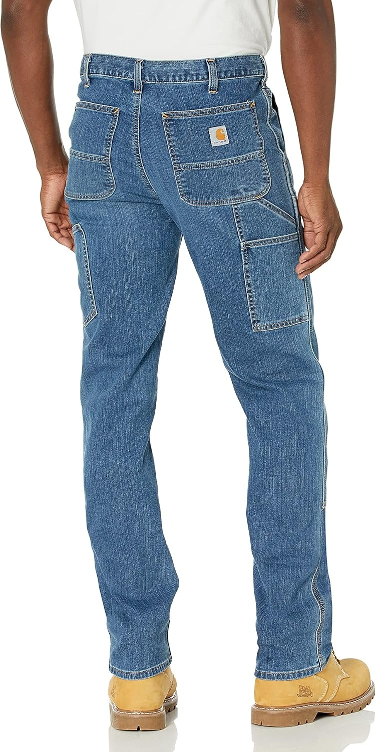 image:imageCarhartt Mens Relaxed Straight Rugged Flex DoubleFront Denim LoggerTahoe