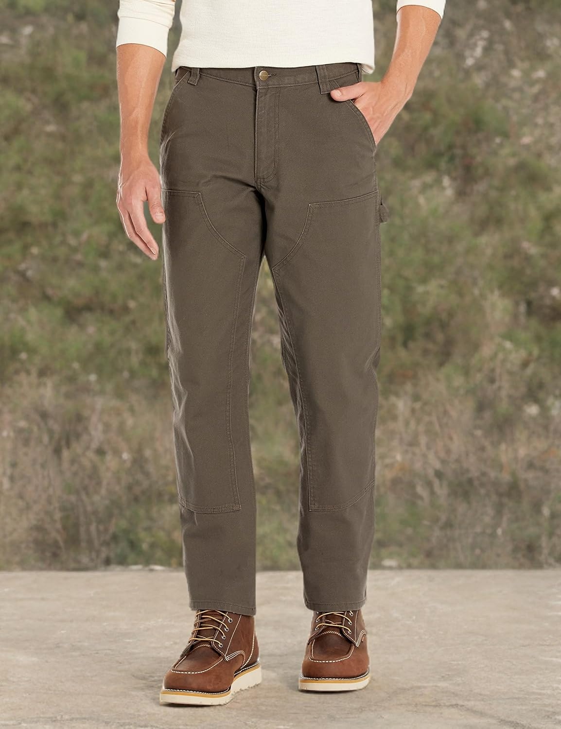 image:imageCarhartt Mens Relaxed Straight Rugged Flex Duck DoubleFront DungareeDark Coffee