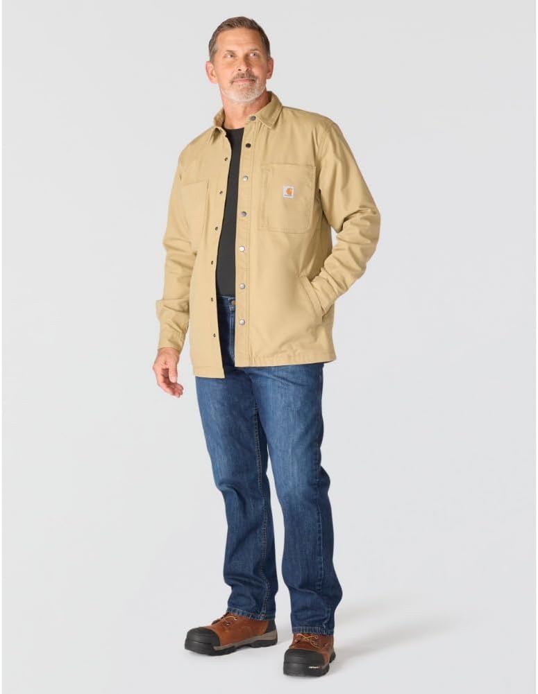 image:imageCarhartt Mens Rigby Relaxed Shirt JacDark Khaki