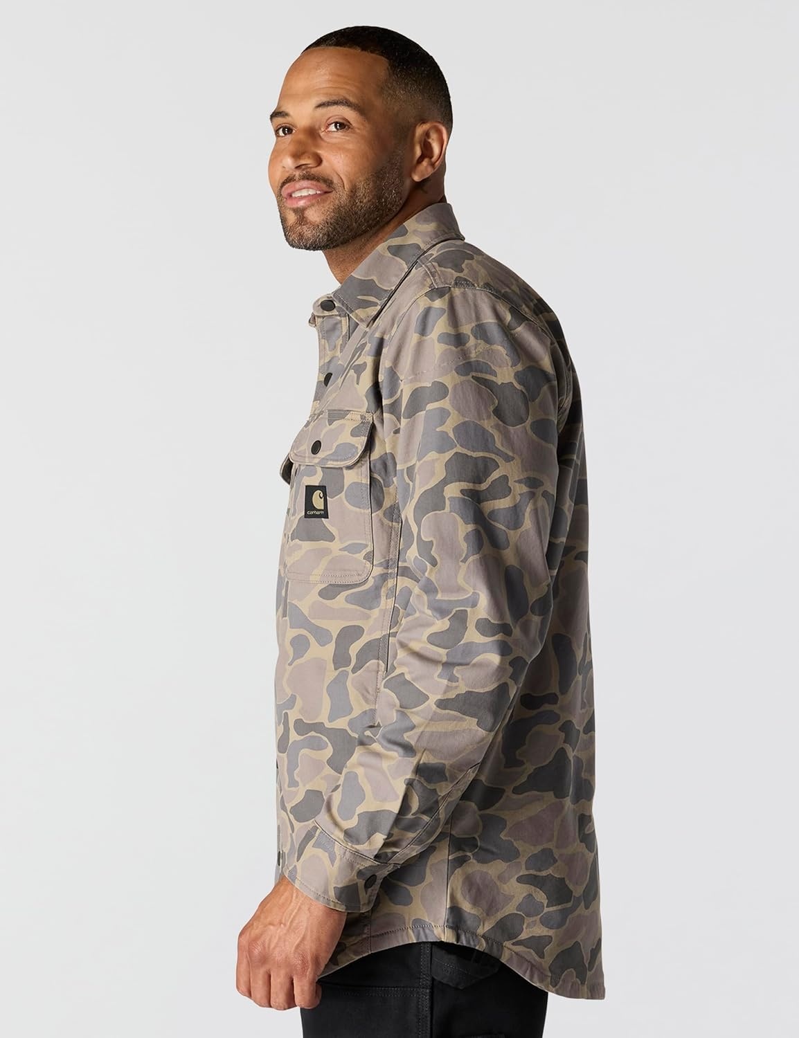 image:imageCarhartt Mens Rigby Relaxed Shirt JacKhaki Vintage Camo