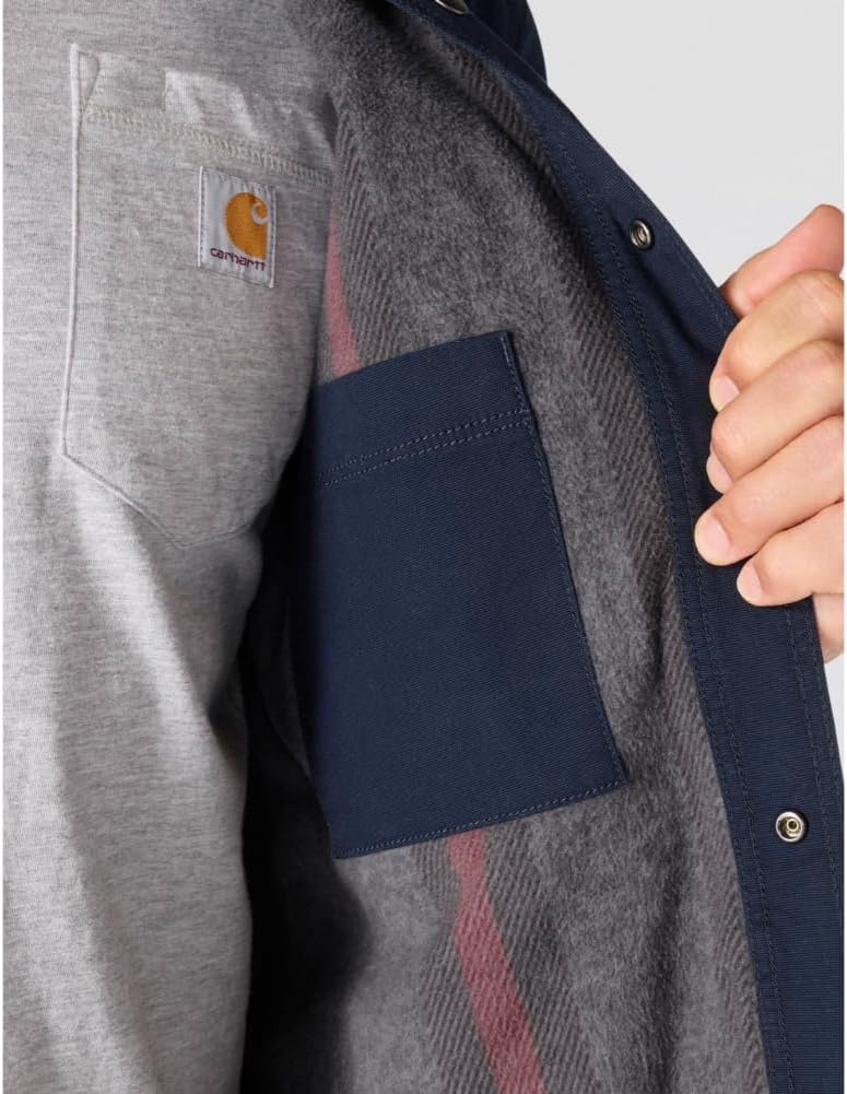 image:imageCarhartt Mens Rigby Relaxed Shirt JacNavy