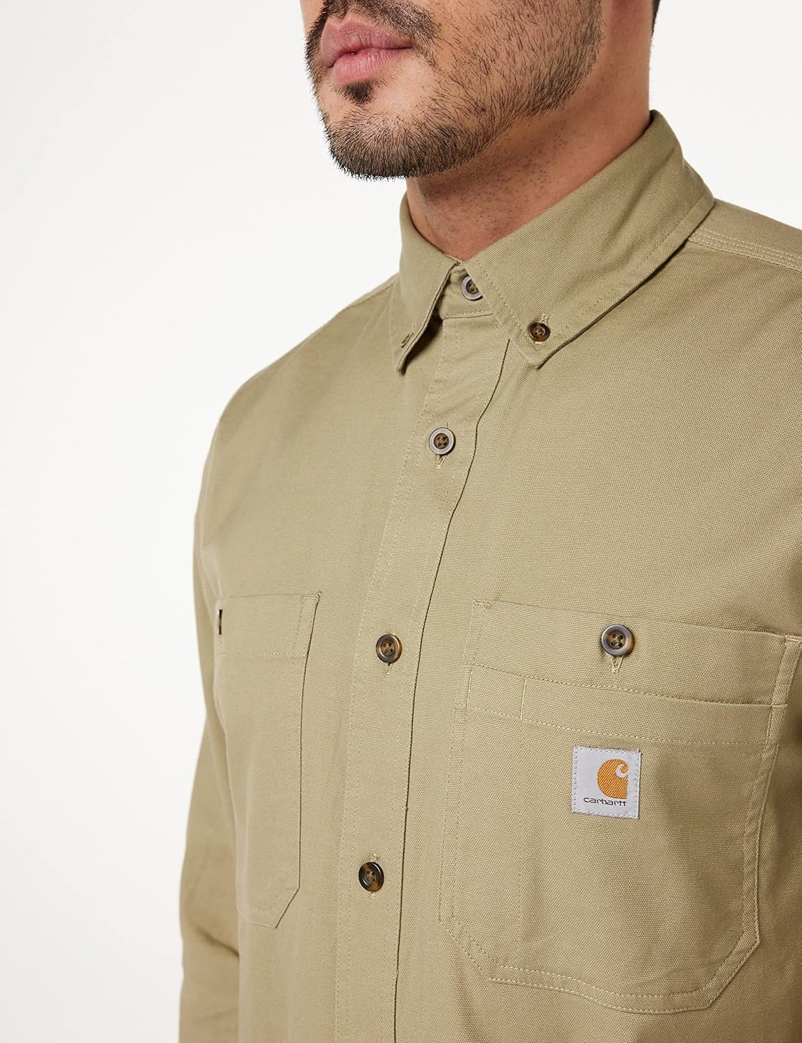 image:imageCarhartt Mens Windham Relaxed LS ShirtDark Khaki