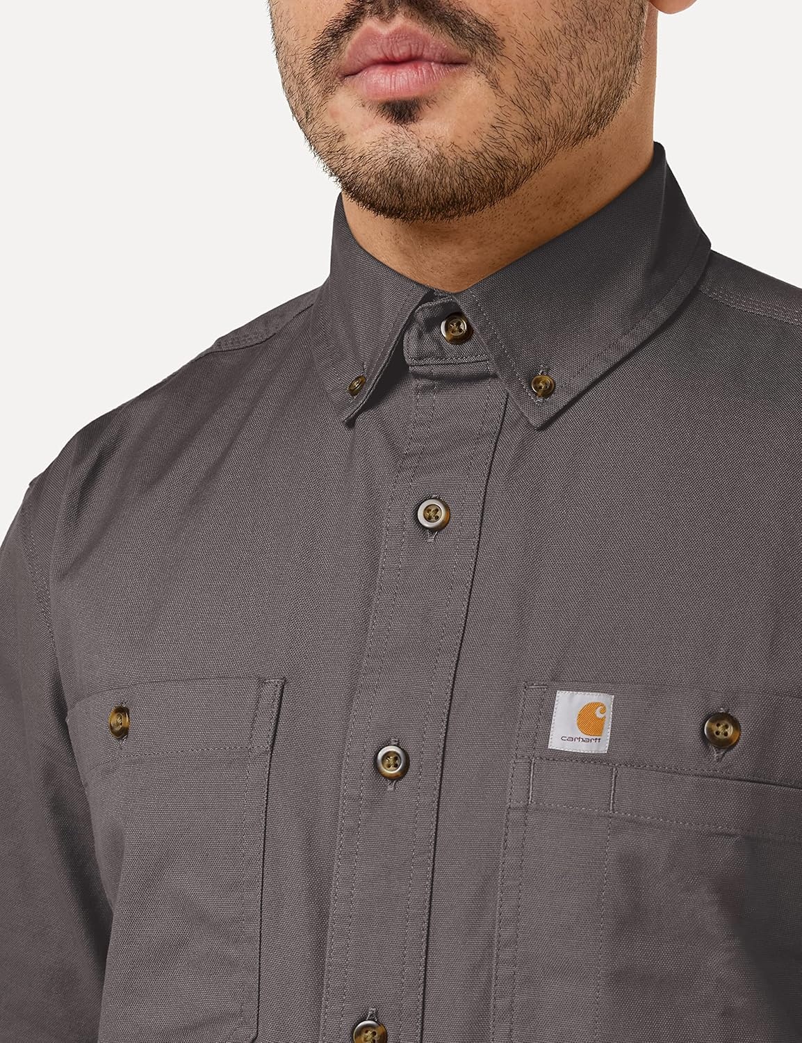 image:imageCarhartt Mens Windham Relaxed Ss ShirtGravel
