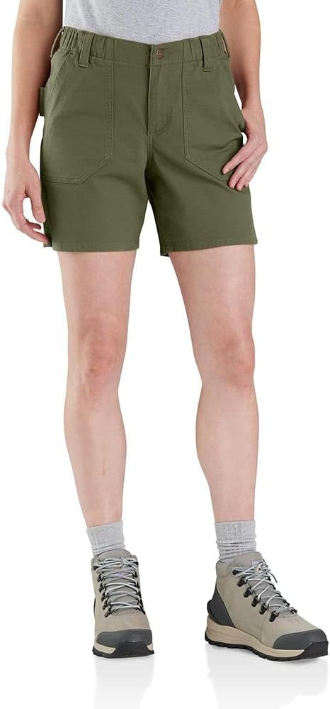 image:imageCarhartt Womens 105730 Womens Rugged Flex Relaxed Fit Canvas Work ShBasil