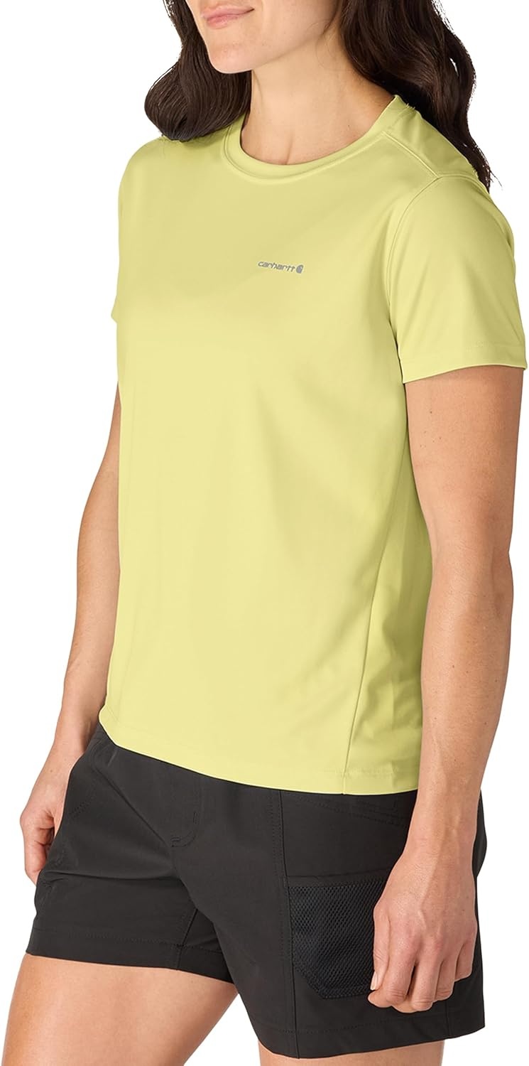 image:imageCarhartt Womens 106830 Womens Force Sun Defender Relaxed Fit ShortCelestial Yellow