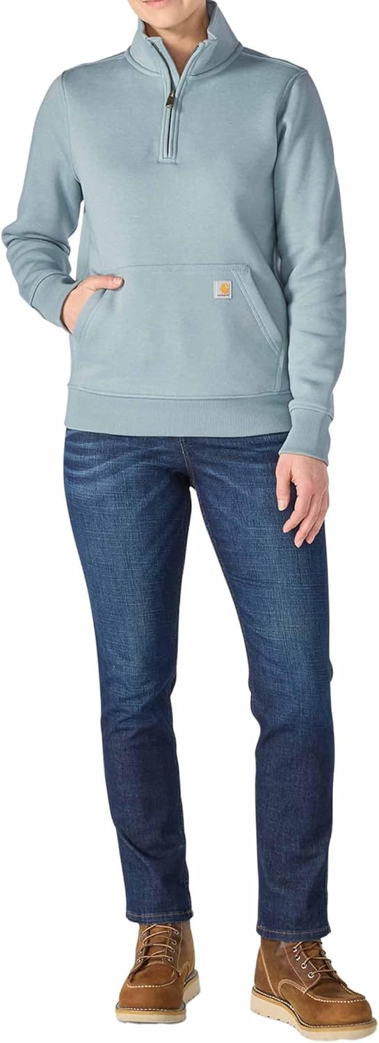 image:imageCarhartt Womens Clarksburg QuarterZip SweatshirtBlue Cove Heather
