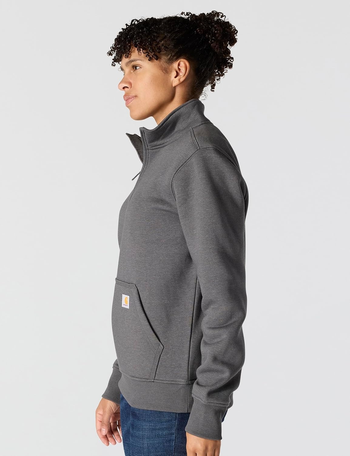 image:imageCarhartt Womens Clarksburg QuarterZip SweatshirtCarbon Heather