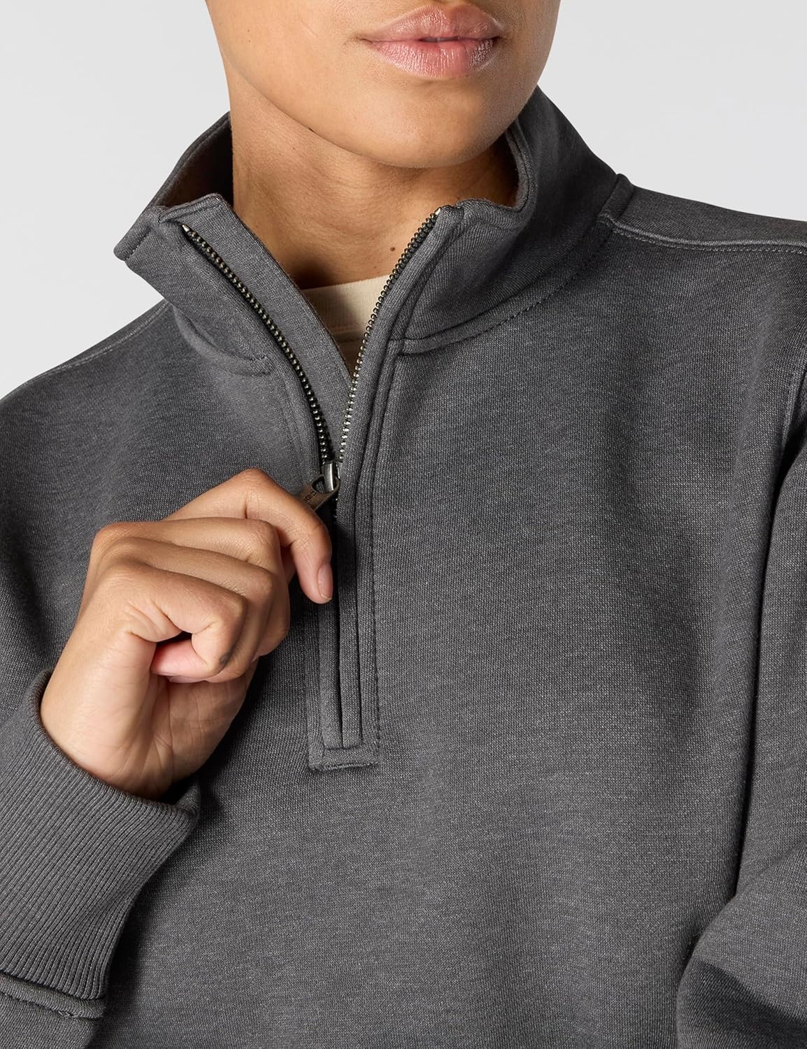 image:imageCarhartt Womens Clarksburg QuarterZip SweatshirtCarbon Heather