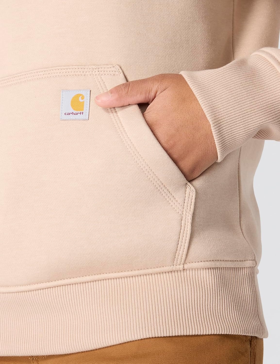 image:imageCarhartt Womens Clarksburg QuarterZip SweatshirtLight Taupe Heather